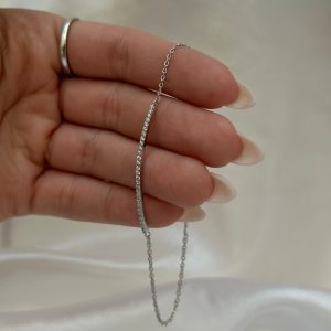 צמיד כסף 925 שורה זרקונים
