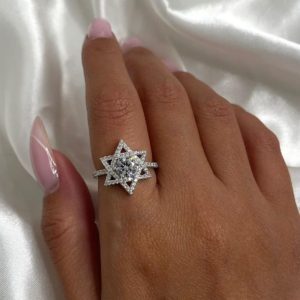 טבעת כסף 925 מגן דוד